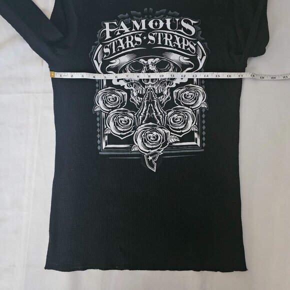 Famous Stars And Straps Men's Streetwear Black Long Sleeve Shirt Size Medium - Picture 7 of 9